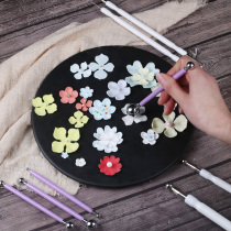  Fondant shaping tool Stainless steel shaping carving knife Clay soft pottery kneading knife Ball knife Flower stick