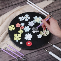 Fondant shaping tool Stainless steel shaping carving knife Clay soft pottery kneading knife Ball knife Flower stick