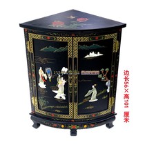 Yangzhou lacquerware neoclassical lacquer art home decoration bone stone inlay figure corner cabinet corner decoration cabinet custom