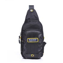  Mens chest bag mens bag casual shoulder bag messenger bag mens canvas fanny pack fashion backpack Korean version of womens bag small bag