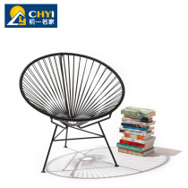 Outdoor wrought iron single chair rattan chair coffee table three-piece set outdoor creative leisure balcony table and chair combination outdoor furniture