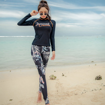 Sanqi Swimsuit Split Boxer Long Sleeve Pants Conservative Skinny Belly Sunscreen Quick Dry Small Chest Swimsuit 20090