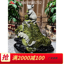 Ebony golden silk nan gloomy wood algebra money wood carving tiger dragon ornaments solid wood lucky rat zodiac rat prosperous potential ox