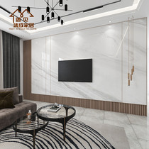 Bamboo and wood fiber integrated wallboard Marble texture TV background wall Quick installation grille whole house ceiling wainscoting