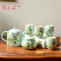 American living room coffee table ornaments creative bone china tea set new Chinese dining table furnishings housewarming new home gifts