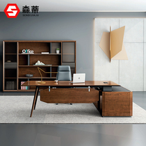 Senti office furniture Boss table and chair Large desk Simple modern president desk Office desk Supervisor manager desk
