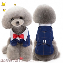 Pet dovetail dog suit suit shirt shirt Teddy than bear dog dress pet wedding dress Teddy Spring Suit