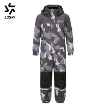 LDski19-20 childrens ski jumpsuit men and women single double board warm breathable waterproof equipment