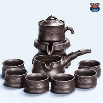 Lazy kung fu tea set home automatic purple sand rotating stone mill accessories tea making artifact small teapot tea cup