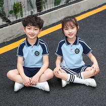 Kindergarten Garden Suit Summer Clothing Children College Wind Graduation Photos Short Sleeve Loose Class Clothes Elementary School Students Summer School Suit Suit