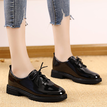 New 2021 fashion patent leather large size womens shoes 41 a 43 casual shoes flat leather comfortable soft sole shoes leather shoes