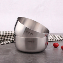 COOKONE Big thick German 304 stainless steel adult bowl Large soup bowl Noodle bowl Adult eating bowl Cooking bowl