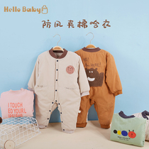 Baby winter clothes thickened out male newborns ha clothes climbing clothes Winter female baby jumpsuit winter cotton jacket