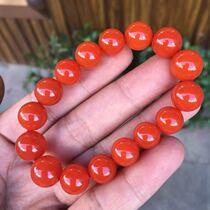 Sichuan Liangshan South Red Manau Cherry Blossom Red Hand-string Bracelet Necklace Pendant Pendant Pendant Pure Handmade
