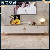 Lotan luxury TV cabinet marble modern simple living room furniture can be customized rock board tea table TV cabinet combination