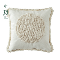 Holding Pillow Modern Minima Nordic Sofa Bedroom Living Room Lunch Break Pillow Waist Pillow Cotton Thread Pro-Skin Soft Comfort Leaning Pillow