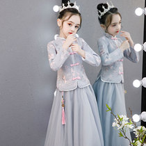 Girls Hanfu Autumn and Winter Super Immortal Dress Princess Dress Winter Skirt Cheongsam Children Chinese Style Winter Dress