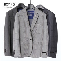 Light luxury quality casual small suit male slim Korean version of the trend thousand bird grid suit formal jacket single coat