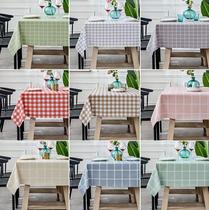 Shivering Tableclom Dormitory Fashion College Students Table Cloth Dorm Room Checkered Balcony Desk Book Room Mat Buchschock Top