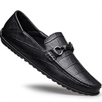 Fall New One-foot Bean Shoes Han Edition of Han Current Leather Breakthrough Men Leisure Boy Shoes