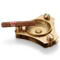 CIGARLOONG Cigar Ashtray Vintage Bronze Decoration Large Cigar Smoke Extinguizer Gift Box Packaging