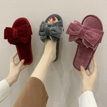 Home slippers women Net red cute indoor slippers new ladies Korean home non-slip women Four Seasons fur slippers