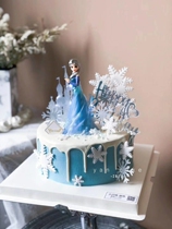 Spot Cake Decoration Dolls Snow and Snow Aisha Themed Dessert Tablet Birthday Party 2 sets of dress items