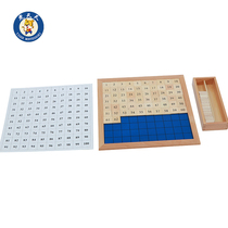 Tiger Everyday Montessori Montessori Mathematics Teaching Aons 1-100 Continuous Number One Hundreds of Plates