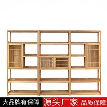 New Chinese Bogu shelf solid wood container living room Zen display shelf placed tea room duobaoge partition tea shelf