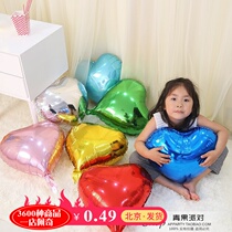  Promotional love-shaped aluminum film balloon aluminum foil peach heart proposal room Birthday day party shopping mall opening event layout