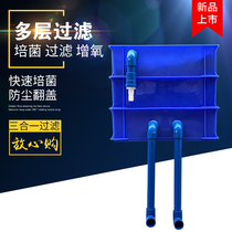Fish tank Fish pool filter Water circulation system to place homemade dripped flow box turnover box filter box DIY fish toilet