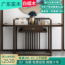 Ash wood new Chinese style solid wood porch table living room partition porch cabinet case simple end view table Zen for table table