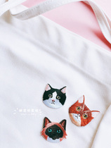 2020 animal cloth patch cute cat embroidery patch iron patch patch stick DIY hand accessories repair hole back glue