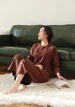 Ho Jin Yi Original New Products Welfare Style Cashmere Chinese Retro Home Suit Autumn And Winter Two Pieces Sleepwear Womens Clothing