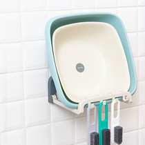Toilet washbasin holder wall hanging non-perforated washbasin shelf bathroom rack kitchen storage hanging wall finishing rack