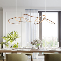 Postmodern dining room Bedroom Chandelier Nordic Circle Creativity Personality Bar Stylist Room Ring Chandelier