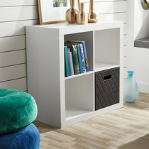 Simple square four-grid bookcase small cabinet hanging cabinet wall-mounted locker storage cabinet simple bookshelf floor-to-ceiling small cabinet