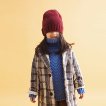 Pear small leisure girl winter Korean version of long plaid girl tweed coat coat E84W1687