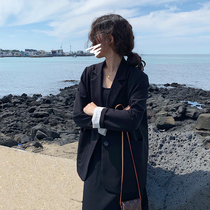 Halonini blazer womens 2019 new spring and autumn Korean edition loose and wild casual black net red small suit