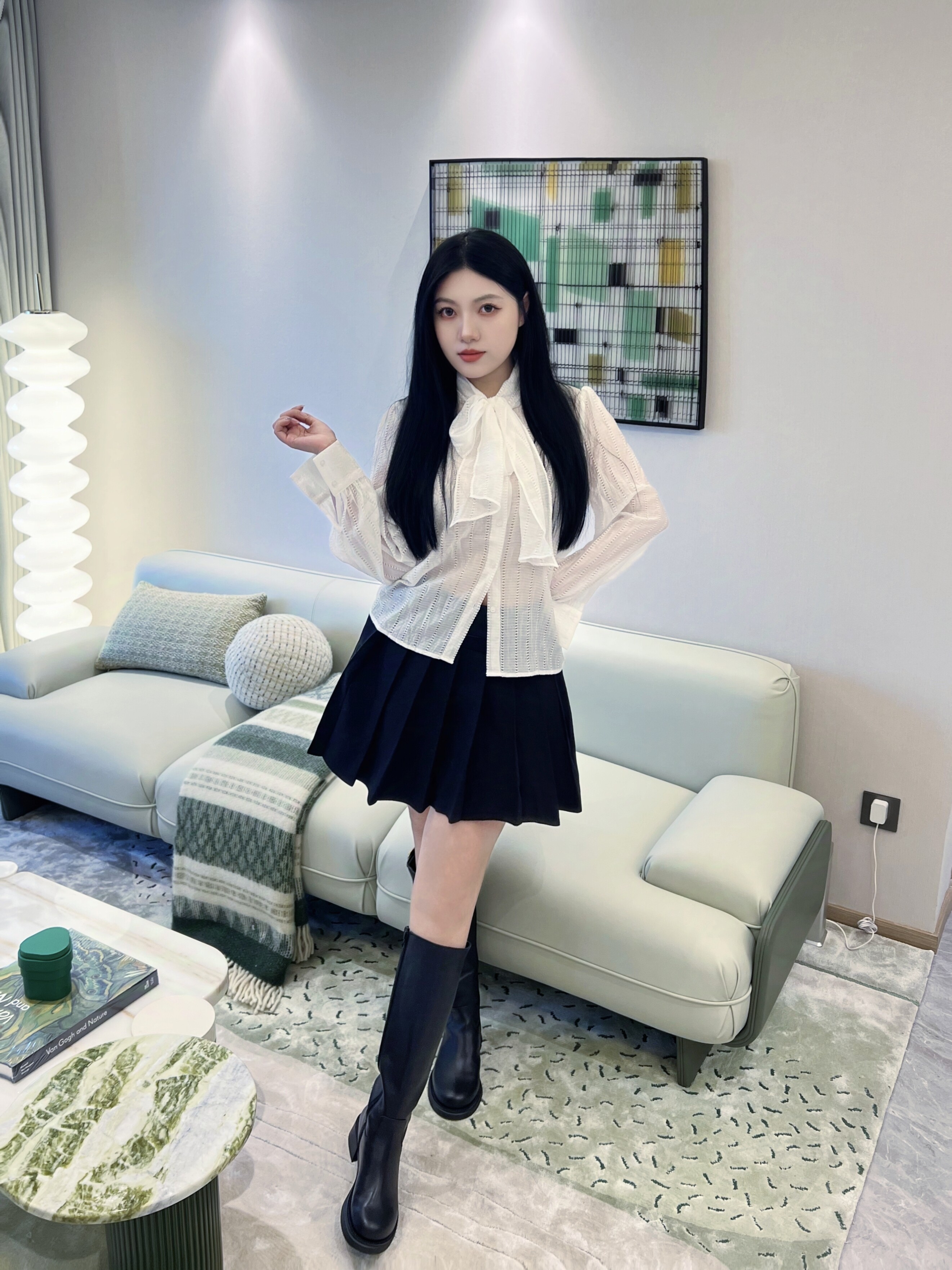 kisscat接吻猫[城市旅人]骑士靴，万茜方枪枪美洋同款真皮皮带扣复古英伦风