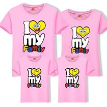 Spring and summer sportswear temperament season new new products a family of three mother and daughter T-shirt parent-child half sleeve family three
