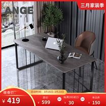 Rock Board Light Extravagant Desk Computer Desk Small Family Type Bedroom Writing Desk Student Home Desk Brief Modern Table