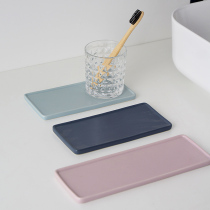 Morandi ceramic bathroom cosmetics wash countertop storage rack brushing teeth mouthwash Cup toilet tray
