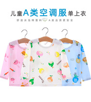 Children Icelandic cotton long sleeve T-shirt air conditioning clothes male and female child blouses baby spring and autumn summer pyjamas thin children clothes