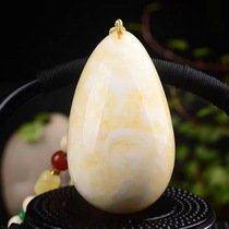 Pure natural Baltic white flower nectar with no sign of water drop Amber Pendant male and female long Blood Puri Sweater Necklace