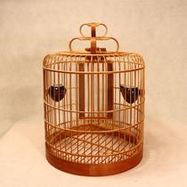 Guizhou carbonized thrush bird cage Guiyang old bamboo three skin cage handmade bamboo boutique bird cage accessories complete