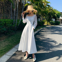 French simple light wedding 2021 New Bride out yarn trip shoot sen xi chao xian long daily dress