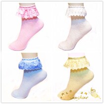 Clearance thin lace cotton socks hollow out small flower womens Princess socks new small size children
