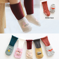 Spring and autumn baby socks cute mid-range socks boat Socks cartoon Terry socks baby suit non-slip floor men and women