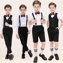 Flower girl dress male childrens piano performance clothes boy small host performance boy suit British suit summer